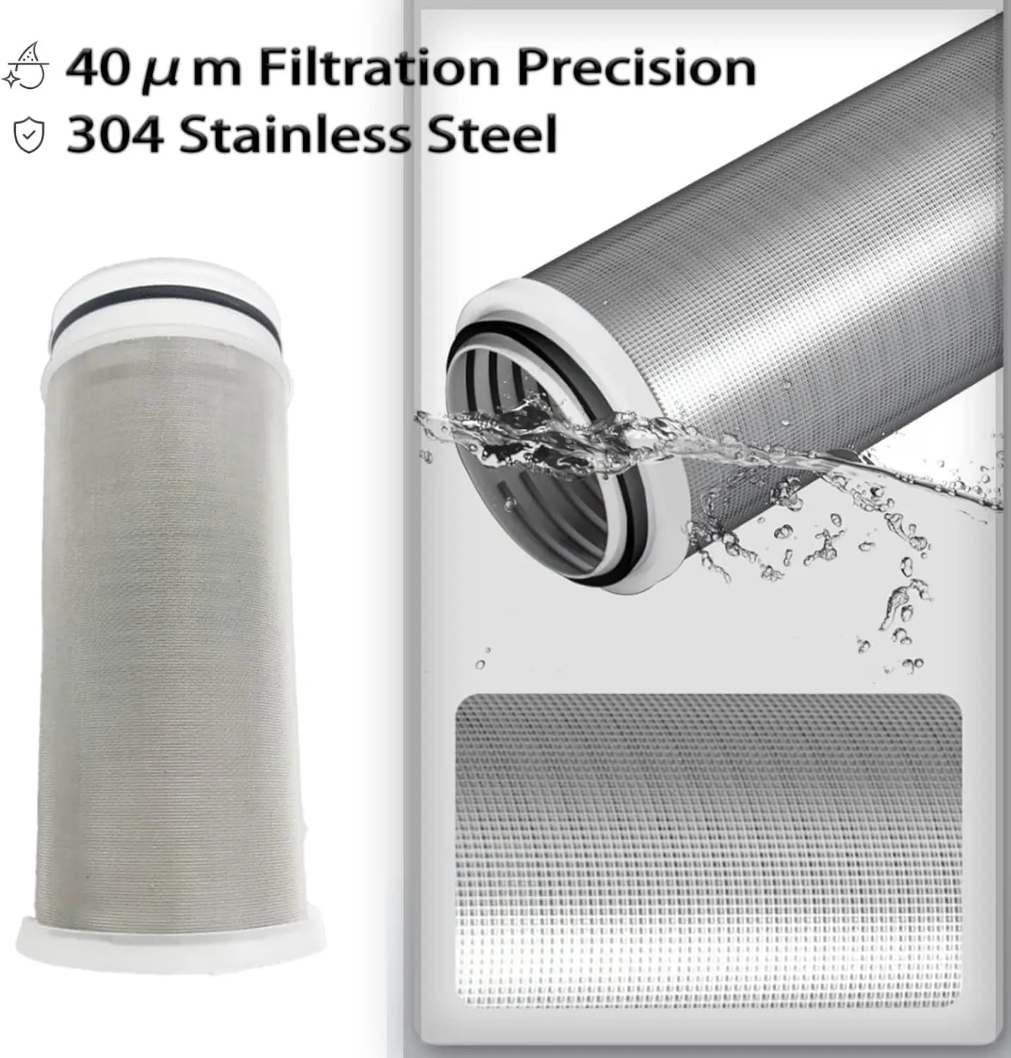 Hard Water Shower Filter for Filtering Sediment and Other Impurities Water Purifiers for Kitchen/Washing Machine/Toilet/Bathroom