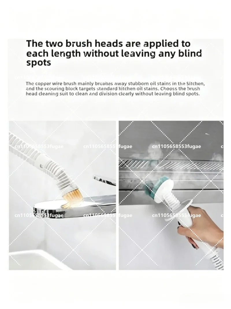 Copper Wire Brush Head for Steam Mop ZQ600 ZQ610 ZQ650 Cleaning Tool for Stubborn Grime Kitchen