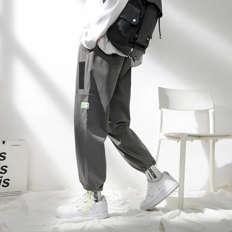 

pants men's spring and autumn Korean trend bundle foot nine-point sweater pants loose gray sweatpants men's casual pants