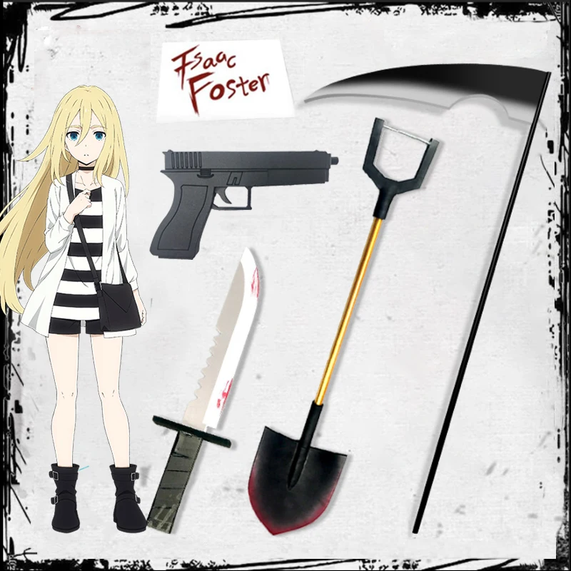 

Anime Angels of Death Cosplay Props Ray Rachel Gardner Knife Weapon Isaac Foster Zack Sickle Eddie Spade Anime Cosplay