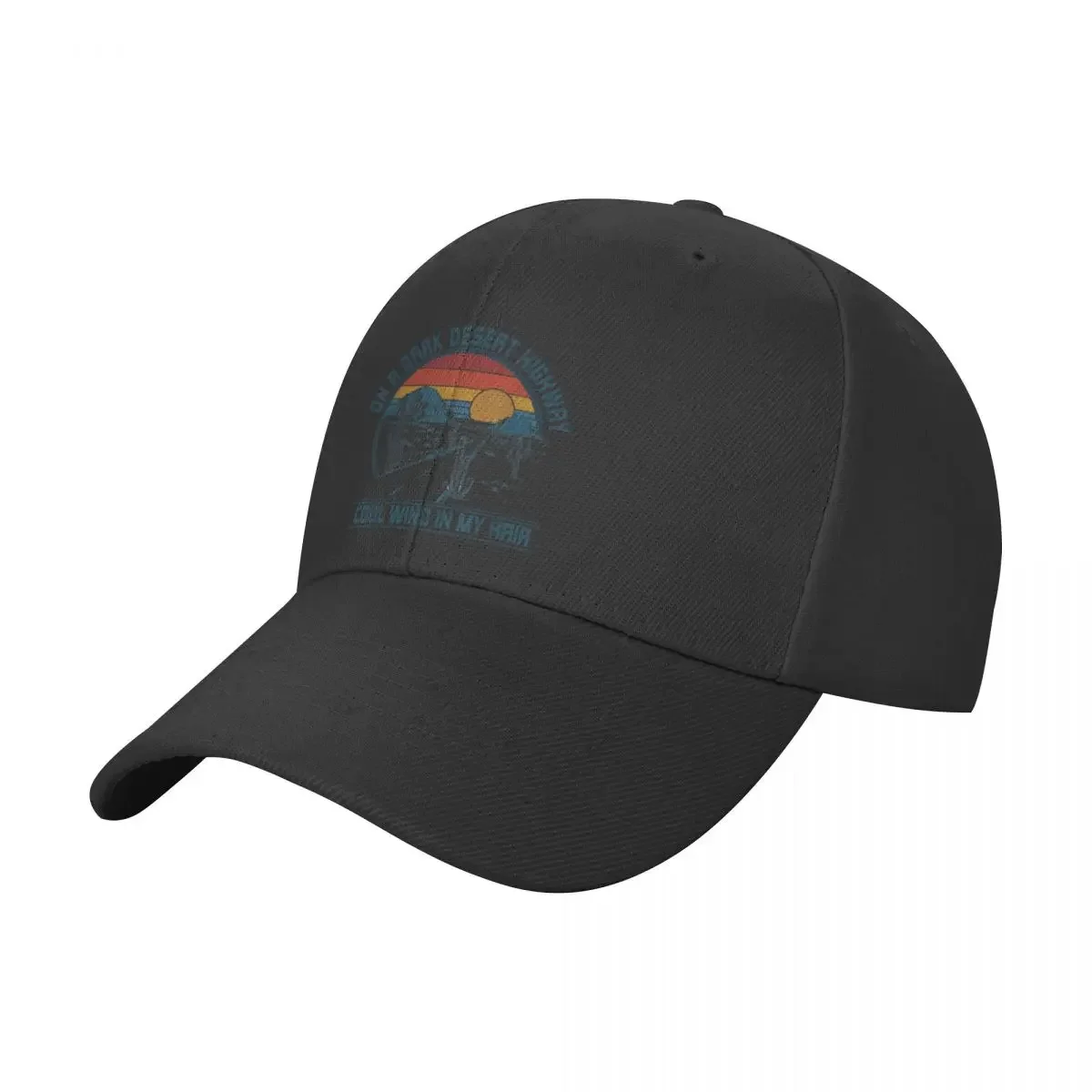 

On A Dark Desert Highway Cool Wind In My Hair Retro Vintage Baseball Cap Fashion Beach Visor Men Hats Women's