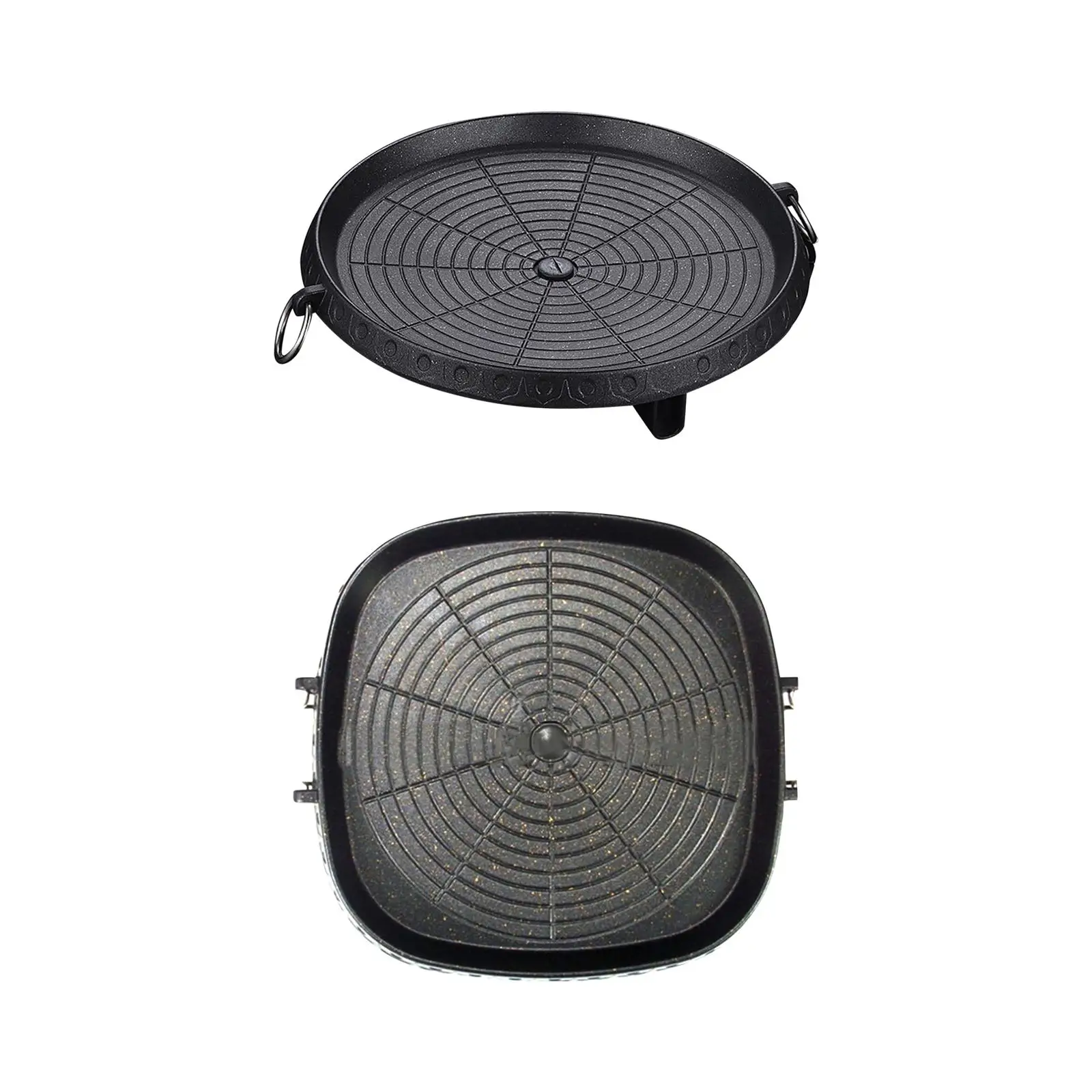 Koreanische Grillpfanne, tragbar, vielseitig einsetzbar, langlebig, antihaftbeschichtet, Grilltablett für Zuhause, Grill, Restaurant, Hof, Outdoor, Camping, Reisen
