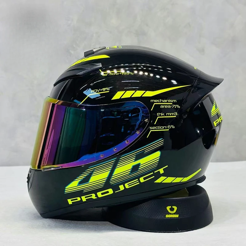 

Мотоциклетный шлем сверхширокого видения с полным лицом и подкладкой из полиэтилена с разными плотностьми, удобная форма головы для мужчин и женщин