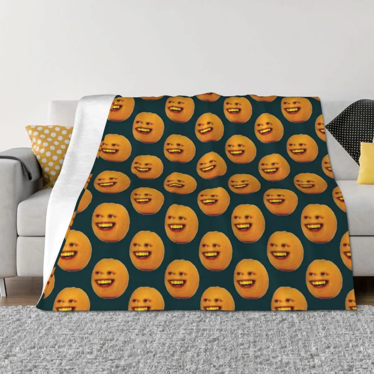 

Annoying Orange Throw Blanket For Sofa Thin Heavy Shaggy Bed Fashionable Blankets