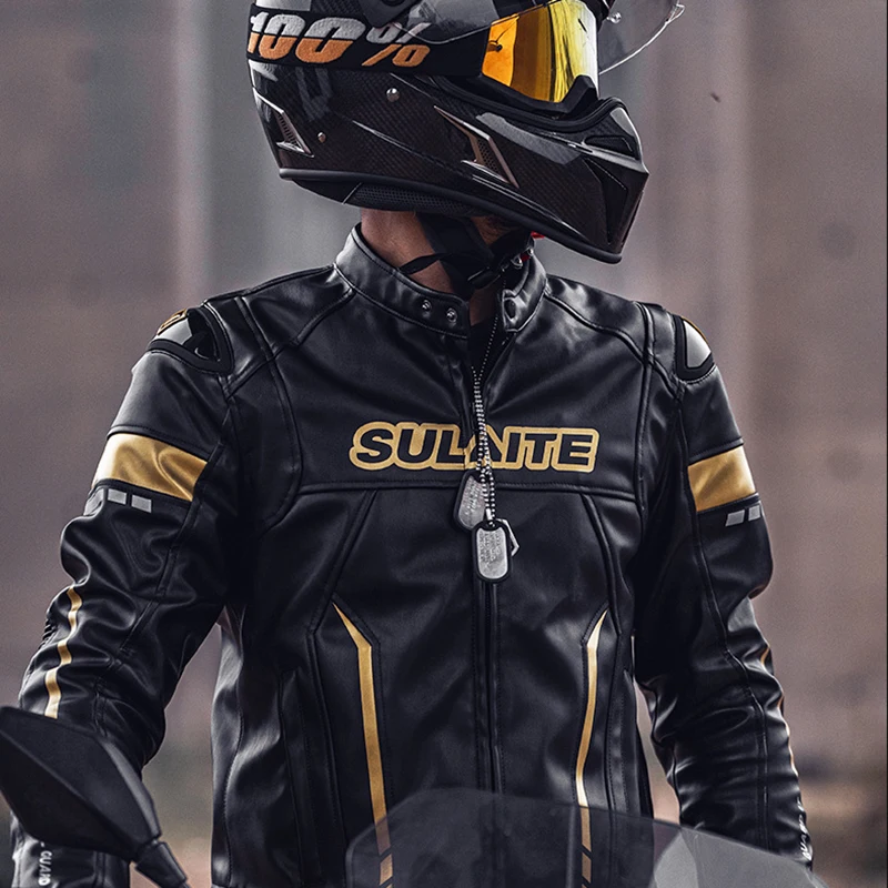 Motorcycle Leather Jacket Removable Liner Riding Racing Waterproof Jacket Motocross Riding Keep Warm Jacket Large Size S-4XL