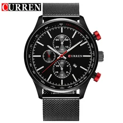 Luxury Brand CURREN 8227 Men's Watch Steel Band Quartz Men's Watch Waterproof Calendar Watch