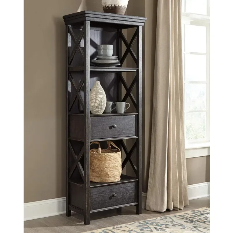 

Signature Design By Ashley Tyler Creek Farmhouse 75" Display Cabinet or Bookcase with Drawers, Home Storage & Organization