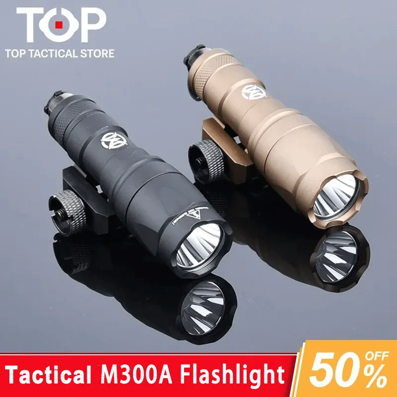 

WADSN M300A M300 Mini Scout Lamp White LED Light 400 lumens Bright Outdoor Hunting Flashlight 16340 Spotlight Fit 20mm Rail