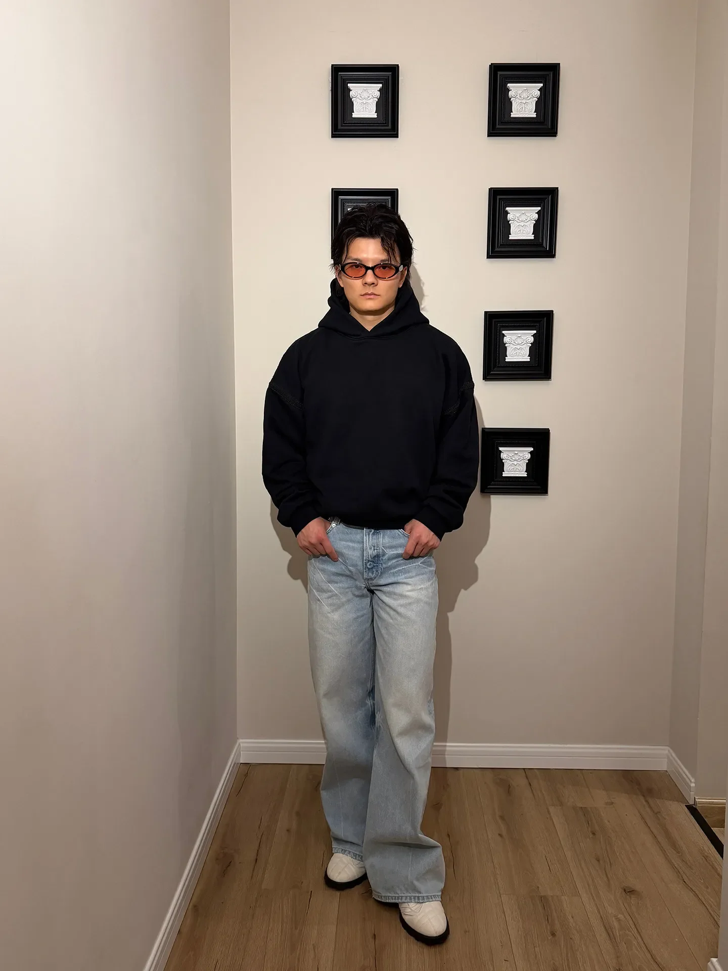 Totem woven large silhouette 480g fashion blockbuster hoodie