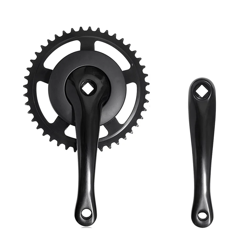 

Ultra-Durable Bicycle Crank Set Single Speed 44T Crankset Aluminum Alloy 170mm Crank Cycling Accessories