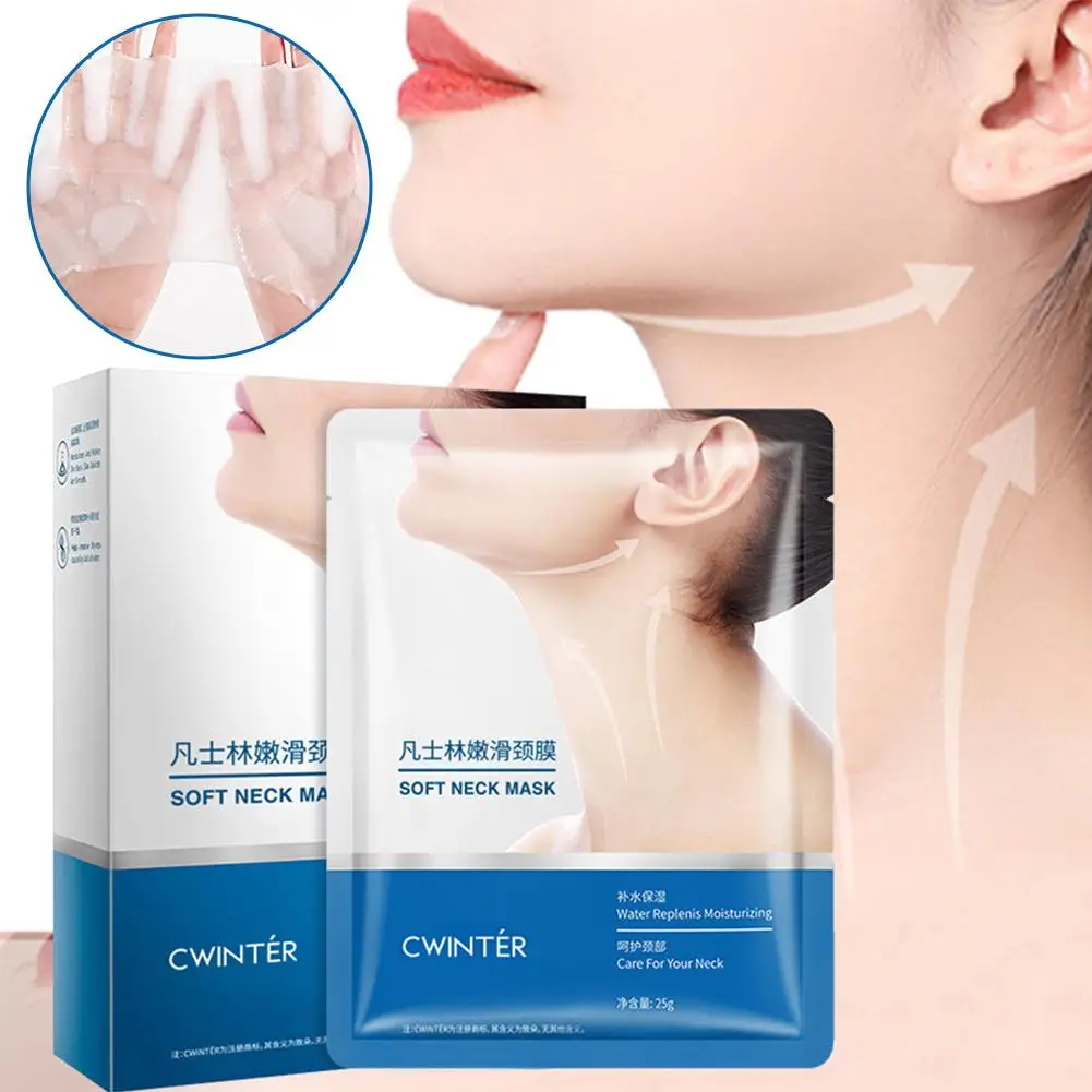 Neck Moisturizing Mask Hyaluronic Acid Enriched Deep Hydration Anti Aging Formula for Fine Lines Repair All Skin Types