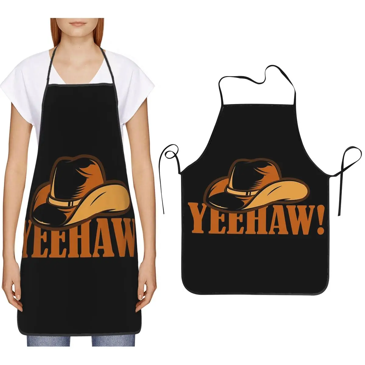 

Фартуки Yeehaw, шеф-повар, кулинария, кухня, нагрудник без рукавов, кухонный сарафан для уборки для женщин и мужчин, садоводство