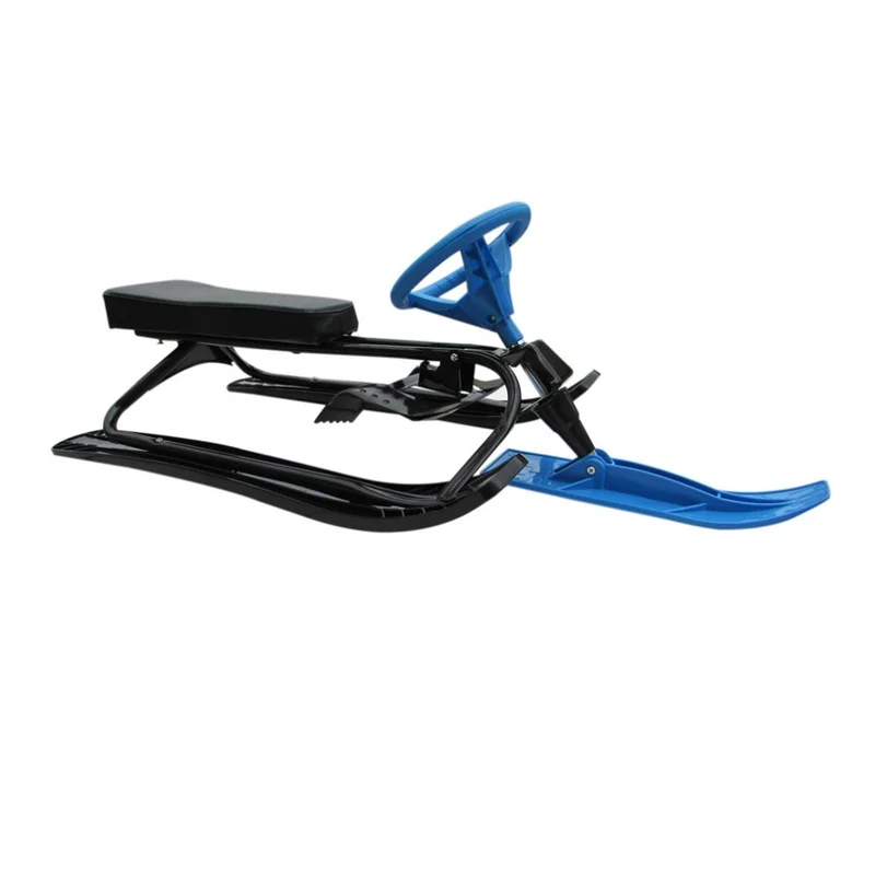 Snow Racer with Safe Brake Snow Sled Snowmobile with Anti-slip Handle Bar Skiing car