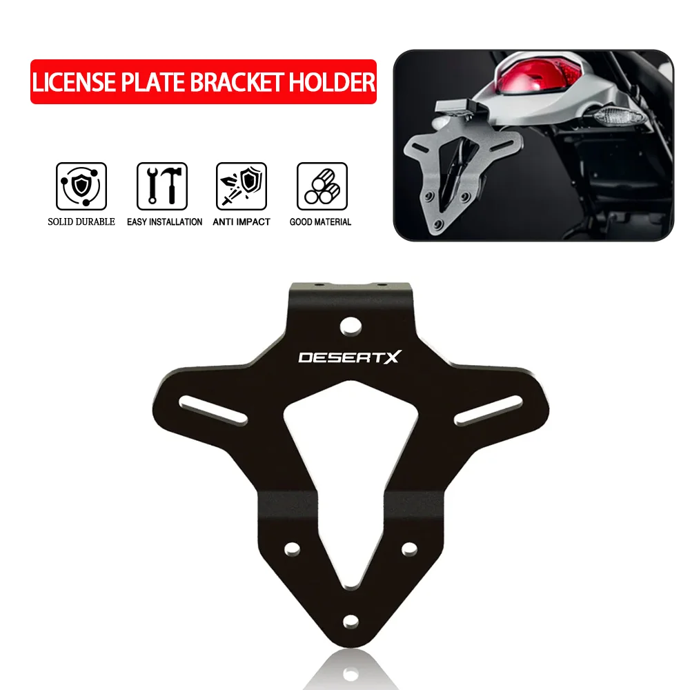 

CNC Aluminium For Ducati DesertX / Rally 2022-2023-2024-2025-2026 Motorcycle License Plate Bracket Holder DESERT X Accessories
