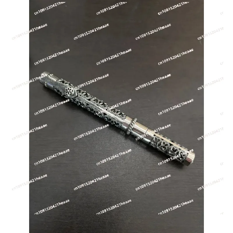 Suitable for 925 silver Ballpoint Pen Vintage and Elegant 925 Silver Hollow Carved,
