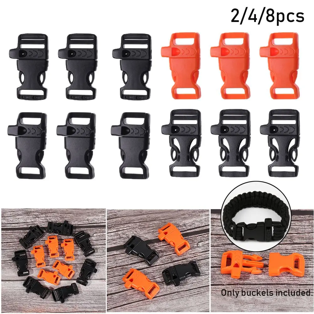 High Quality Curved Emergency Tool Bag Parts Bracelet Strap Paracord Accessories Survival Whistle Buckles Side Release Buckle