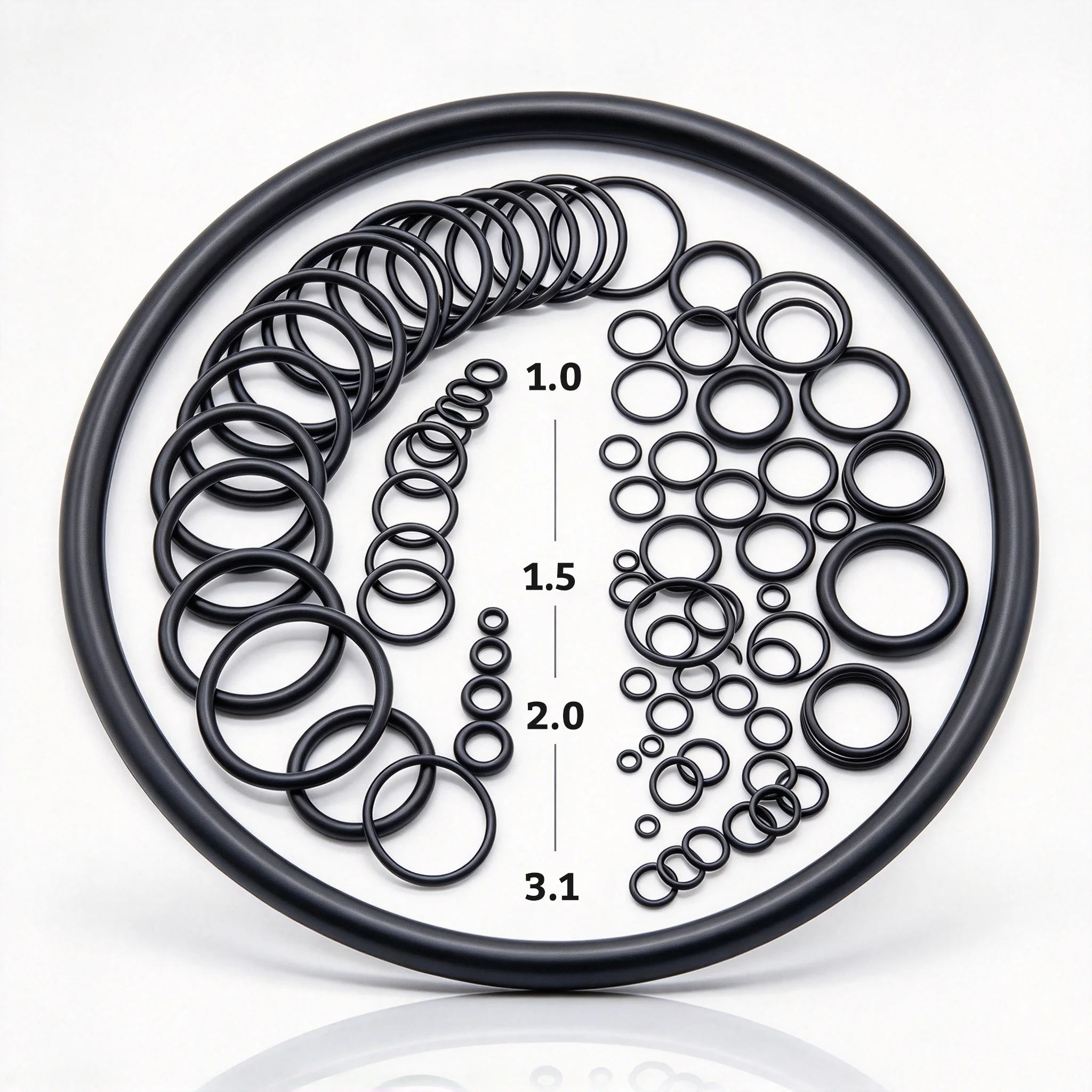 500/100Pcs O-Rings Nitrile Rubber Ring Round Black Sealing NBR Gasket for Automotive Machine Plumbing Repair Ear Piercing Gauge