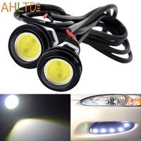 2pcs Car 23mm Eagle Eye DRL Daytime Running Light Automobiles Backup Reverse Parking Signal Lamps Waterproof Fog Led Multicolor