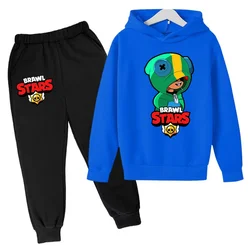 Children's Anime Games Printed hoodie Sport Shirt Top+Trousers 2P Coat Boys Girls Preschool 3-12Y Kawaii Sport Charm Casual Suit