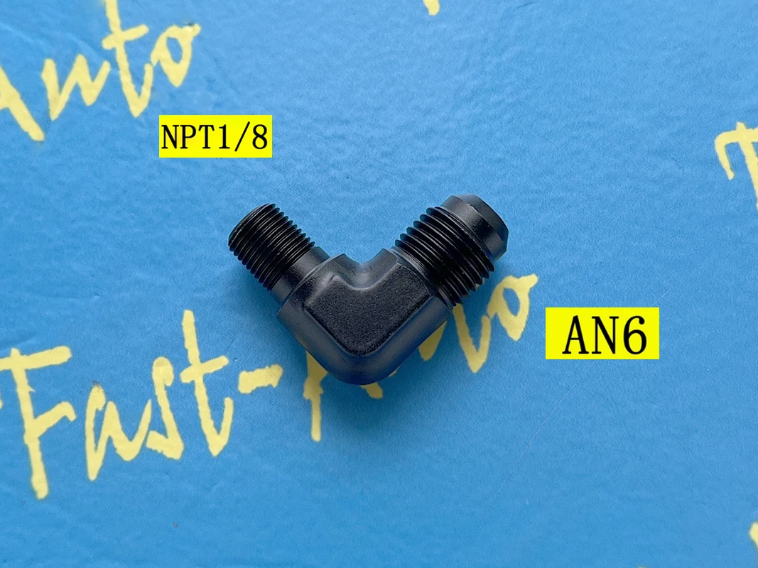 forged male npt1/8 1/8''NPT 1/8npt npt 1/8 to 6an an6 an 6 male 90 degree 90degree adaptor adapter tpfe  hose Fitting