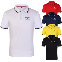 HDDHDHH Brand Printing new men's business casual short-sleeved polo shirt