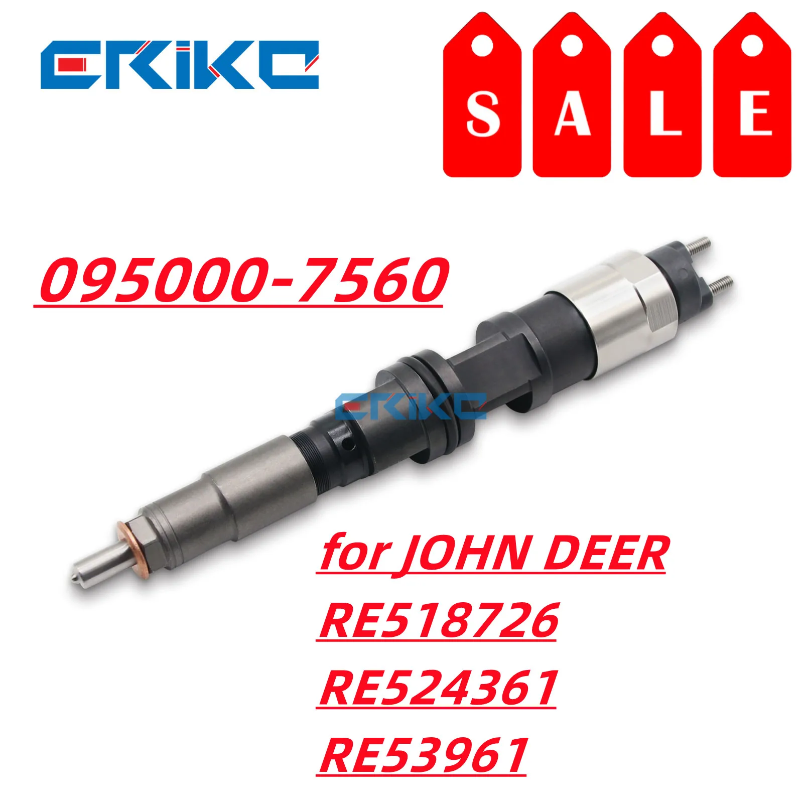 Diesel Injector 095000-7560 095000-7561 Auto Engine Parts Nozzle Assy 095000-7562 for DENSO JOHN DEER RE518726 RE524361 RE53961