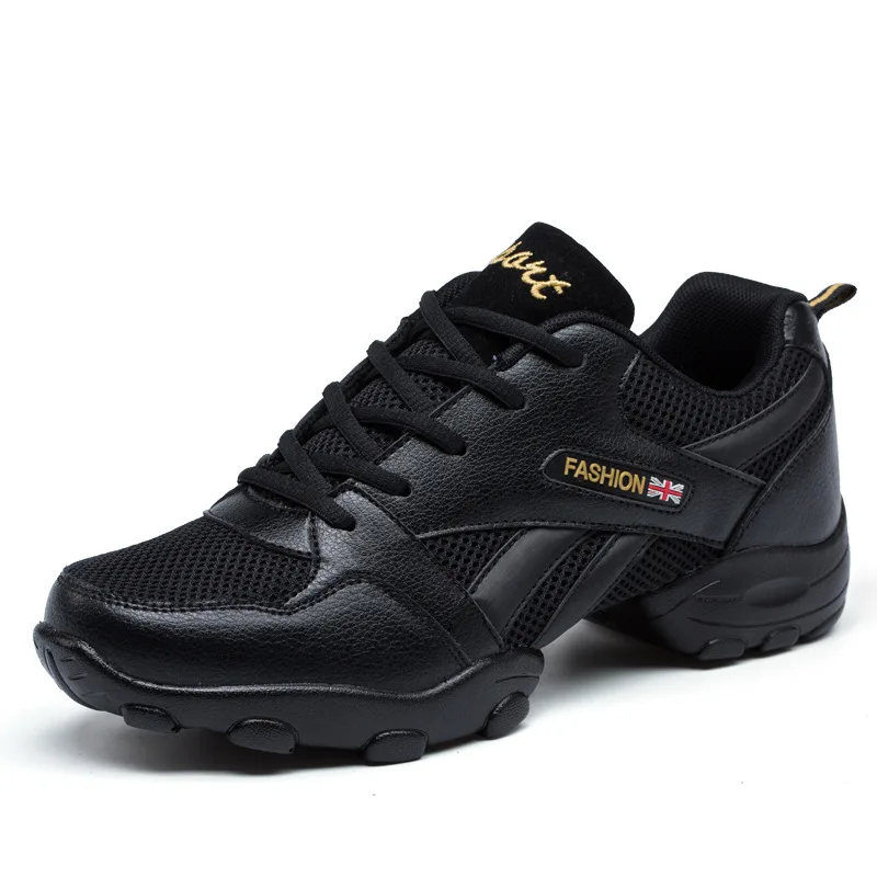 Women's Mesh Dance Sneakers Breathable Lightweight Jazz Hip Hop Dance Shoes with Split Sole for Performance and Training Shoes