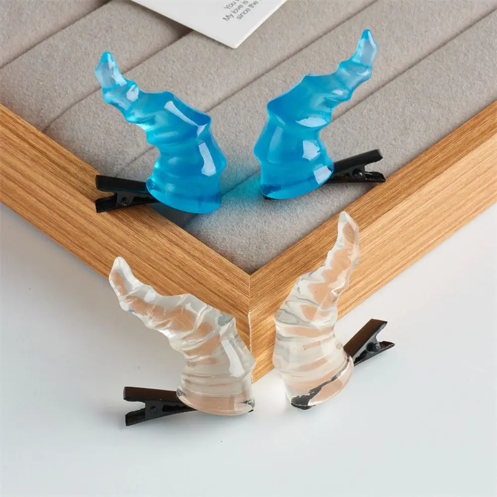 トレンディなゴシック悪魔の角ヘアピンヘアバンドアヒルのくちばし三つ編みハロウィンヘッドバンドヘアクリップクリエイティブなハロウィンヘアフープ女の子用