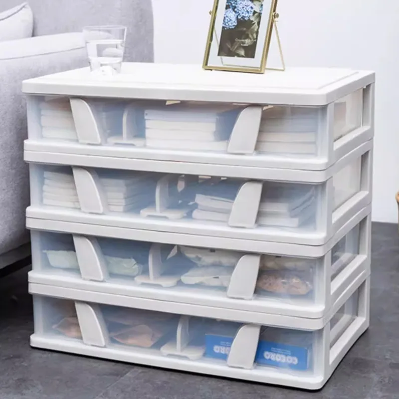Under Bed Storage Bins, Plastic Drawer Style with Wheels, Large Capacity Organizer Container for Bedroom Closet Dorm