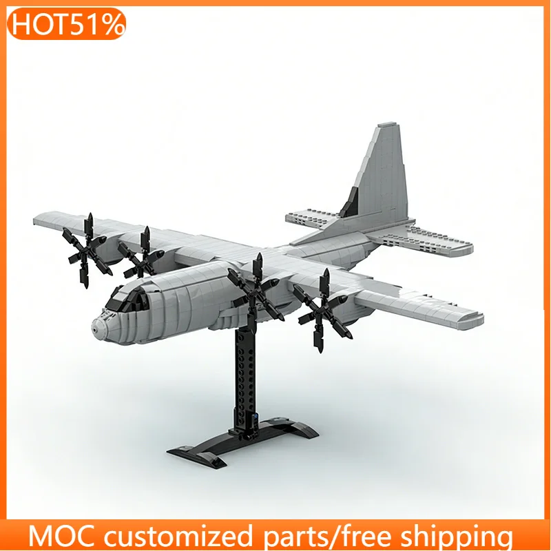 1609ピース 飛行機ブロック C-130-J スーパーヘラクレス MOC カスタマイズ モジュラービルディングブロックモデル シンプルテクノロジー DIY ホリデーおもちゃギフト