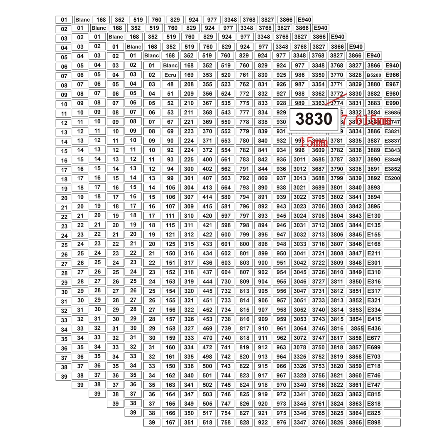 546pcs Color Number Stickers Kits Diamond Painting Labels for Diamond Painting Storage Box Diamond Containers Jars Stickers