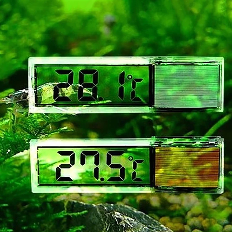 Waterproof Aquarium Thermometer 3D Digital LCD Electronic Fish Tank Temperature Fish Turtle Temp Meter Aquarium Decoration