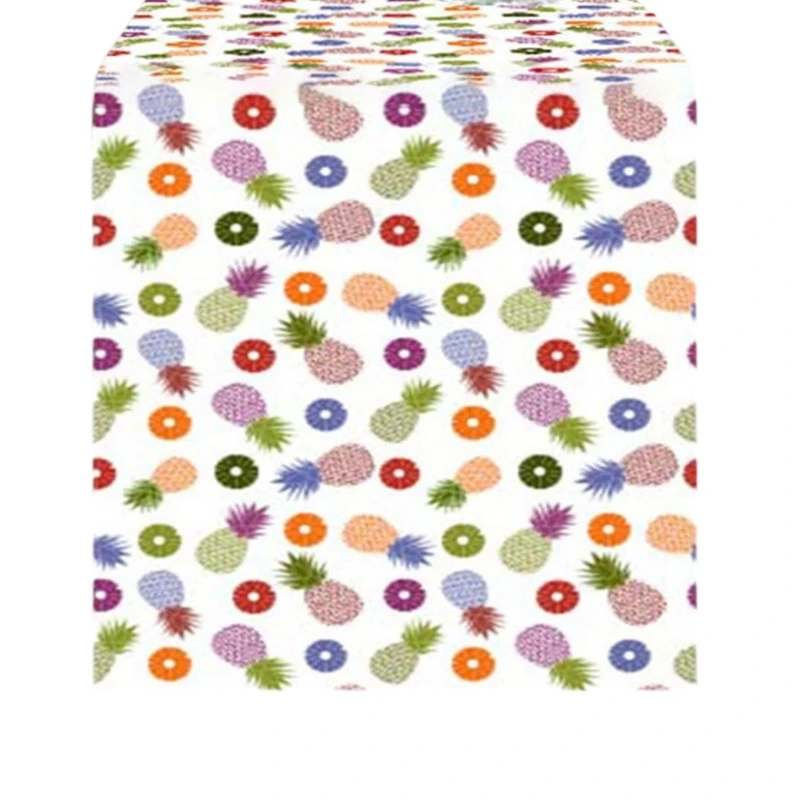 4X7B Fruit Design Table Runner Adds Color To Dining Table Decoration Polyester Tablecloth For Home And Restaurant Use