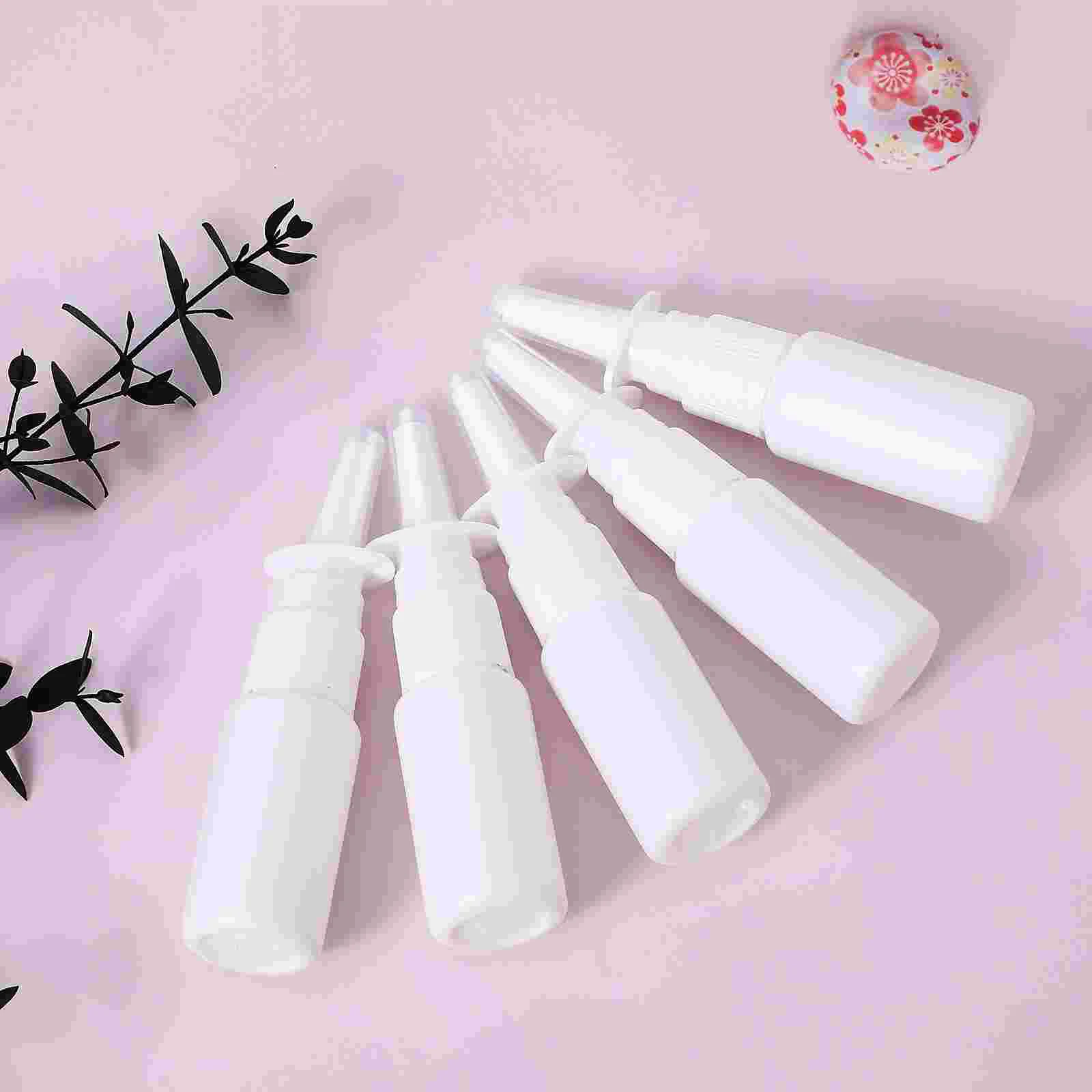 20 Pcs Black Water Bottle Spray Small Direct Injection Nasal White Fine Mist Travel