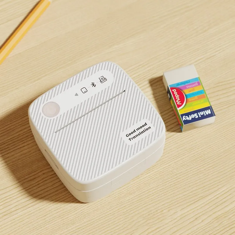 Portable Mini Label Printer: Pocket-sized Student Gift for Photo Printing and Tape Labeling