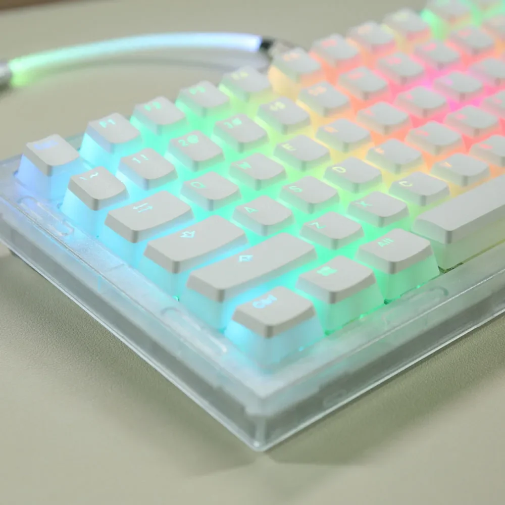 ABS Backlight Keycaps, Keycaps translúcidos, PBT Keycaps, 104 chaves, Fosco