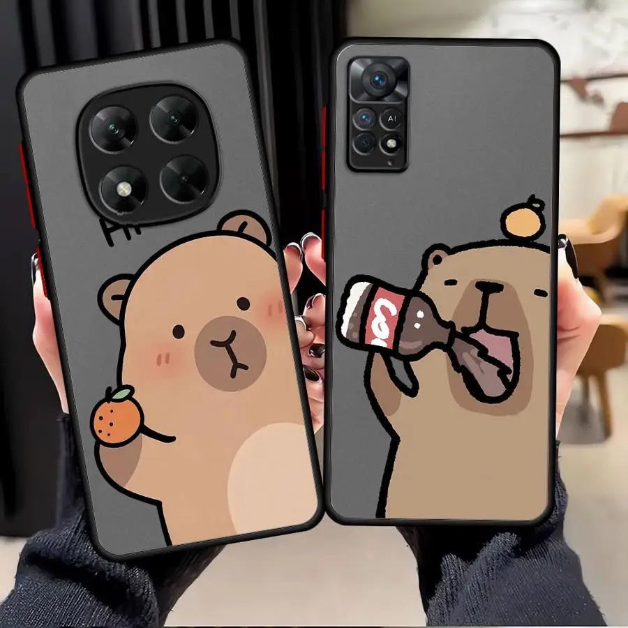 حافظة كابيبارا المضحكة لهاتف Xiaomi Redmi A1 A2 A5 10 K40 Pro 9 غطاء ناعم