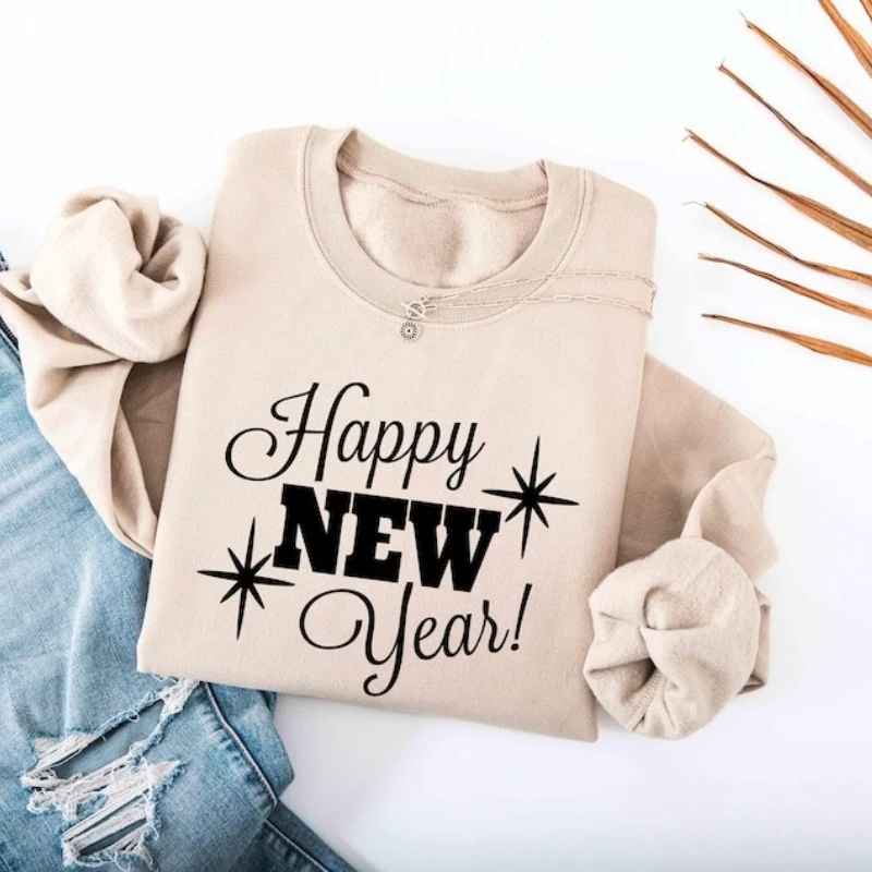 新年おめでとうセレブレーションスウェットシャツ、こんにちは2026年パーティーシャツ、新年ギフト衣装、秋冬ファッションサーマルフーディートップス