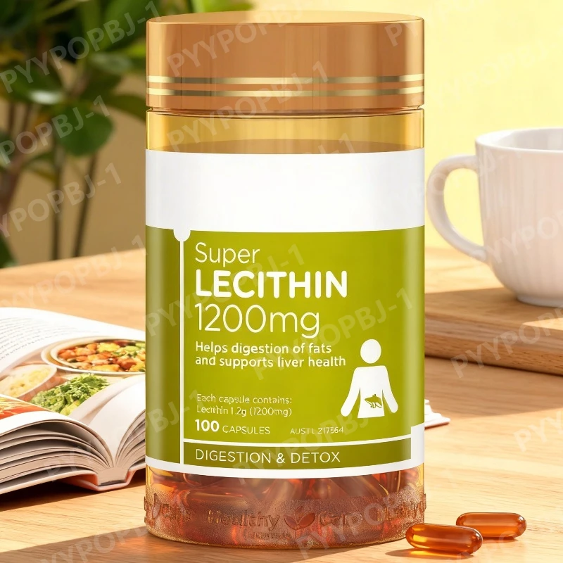 

Лецитин 1200 мг в мягких капсулах, 100 штук, натуральная фосфолипидная добавка для ежедневной поддержки питания
