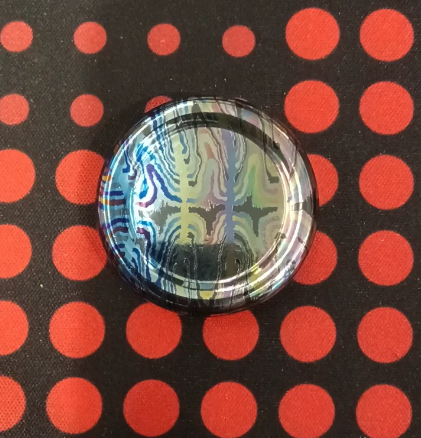 Used EDC ACEDC ppb coin Milk foam mini mokume timascus fidget decompression toy