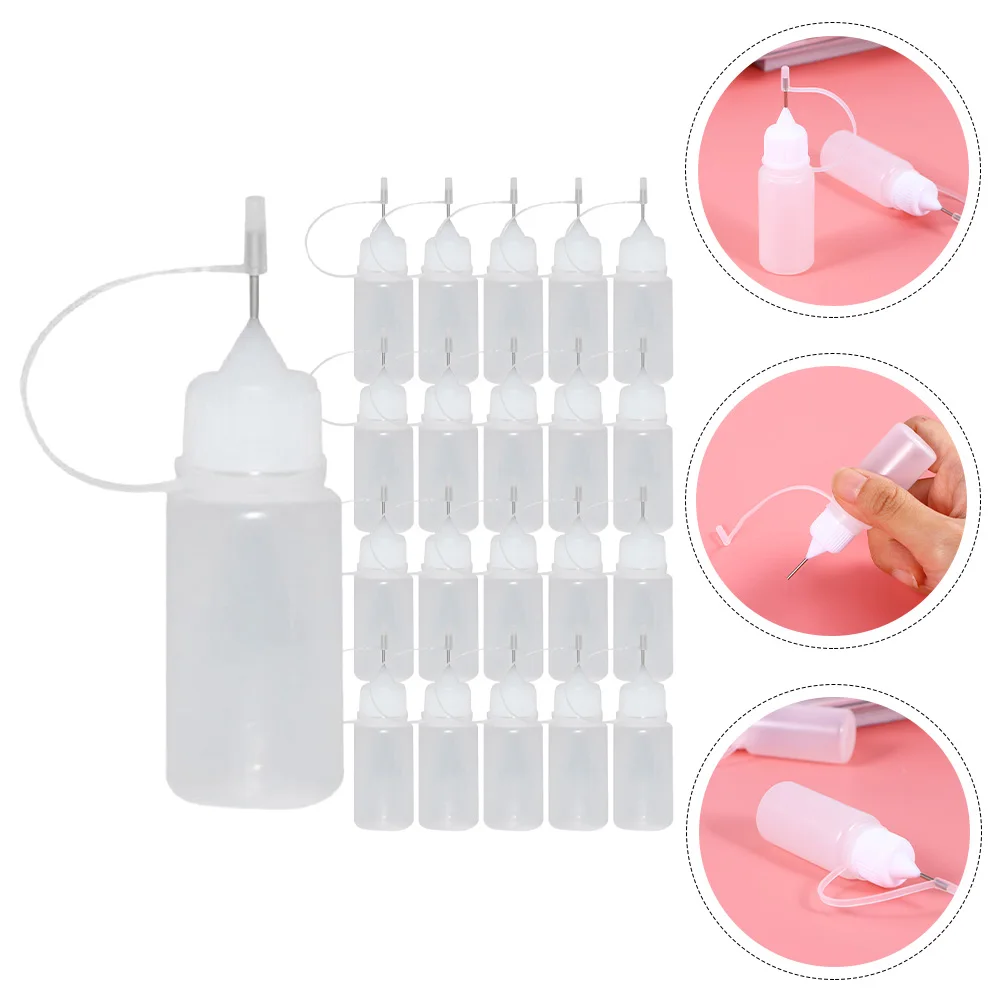 

30Pcs Premium Material Needle Tip Squeeze Bottles for Industrial Adhesives Light Oil