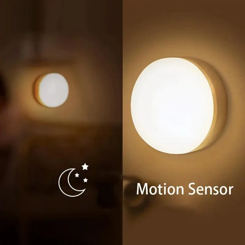 LED Night Light Smart Human Body Sensor with Digital Sensor Head Magnetic Suction Wireless-Use Eye Protect Night Lamp