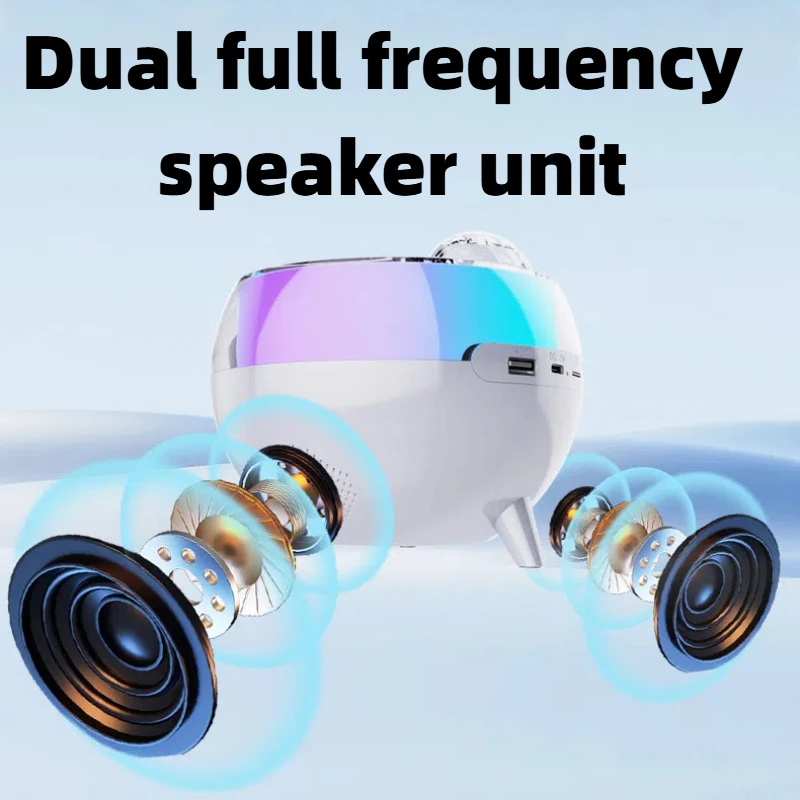 

RGB 360 Degree Surround Sound High Fidelitydreamy Colored Starry Sky Ceiling Lights Wireless Wireless Charging Bluetooth Speaker