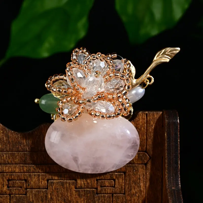 

SINZRY New Natural Pearl Crystal Handmade Original Creative Vintage Brooches For Female