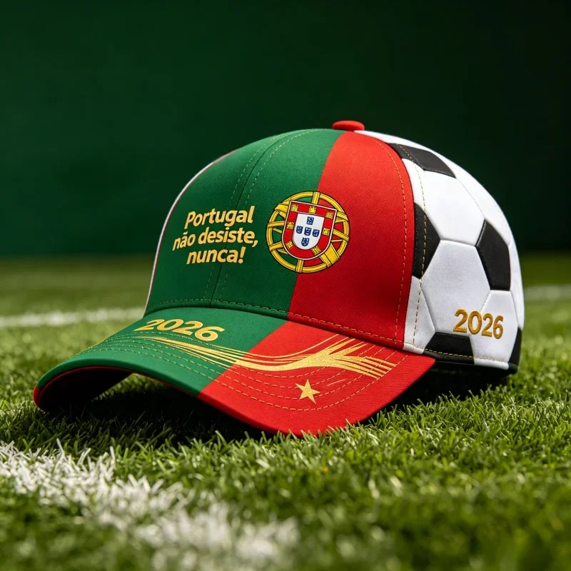 Custom 2026 Summer Portugal Football Fans 3D Print Baseball Cap Breathable Unisex Thin Soccer Individual Style Sun Hat