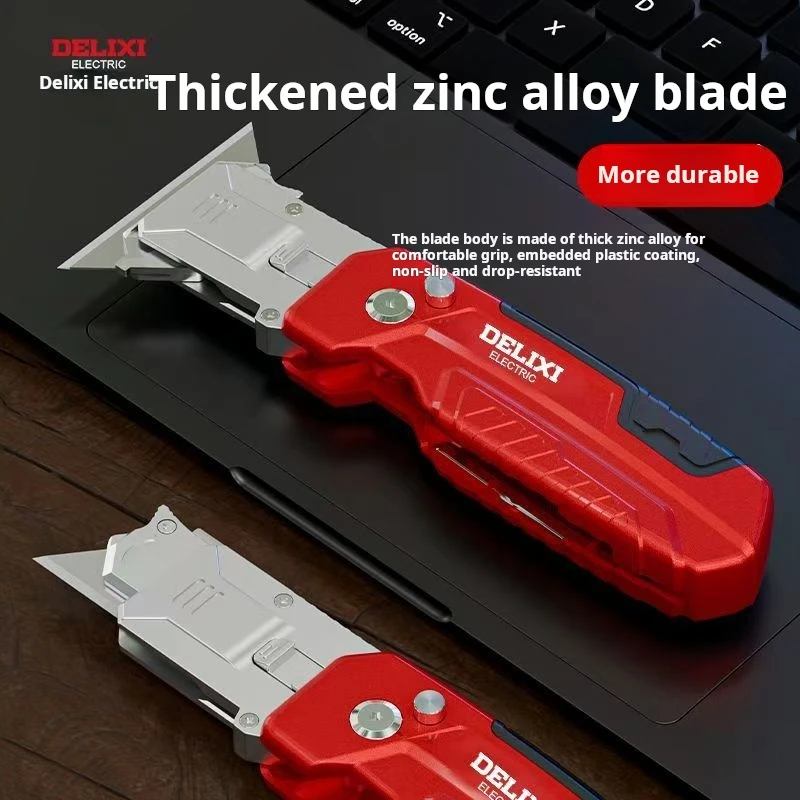 Multi-Functional Tools Deformity Fold Utility Knife Thickened and Extra Hard Tool Holder Trapezoidal Blade Glue Removal Scraper