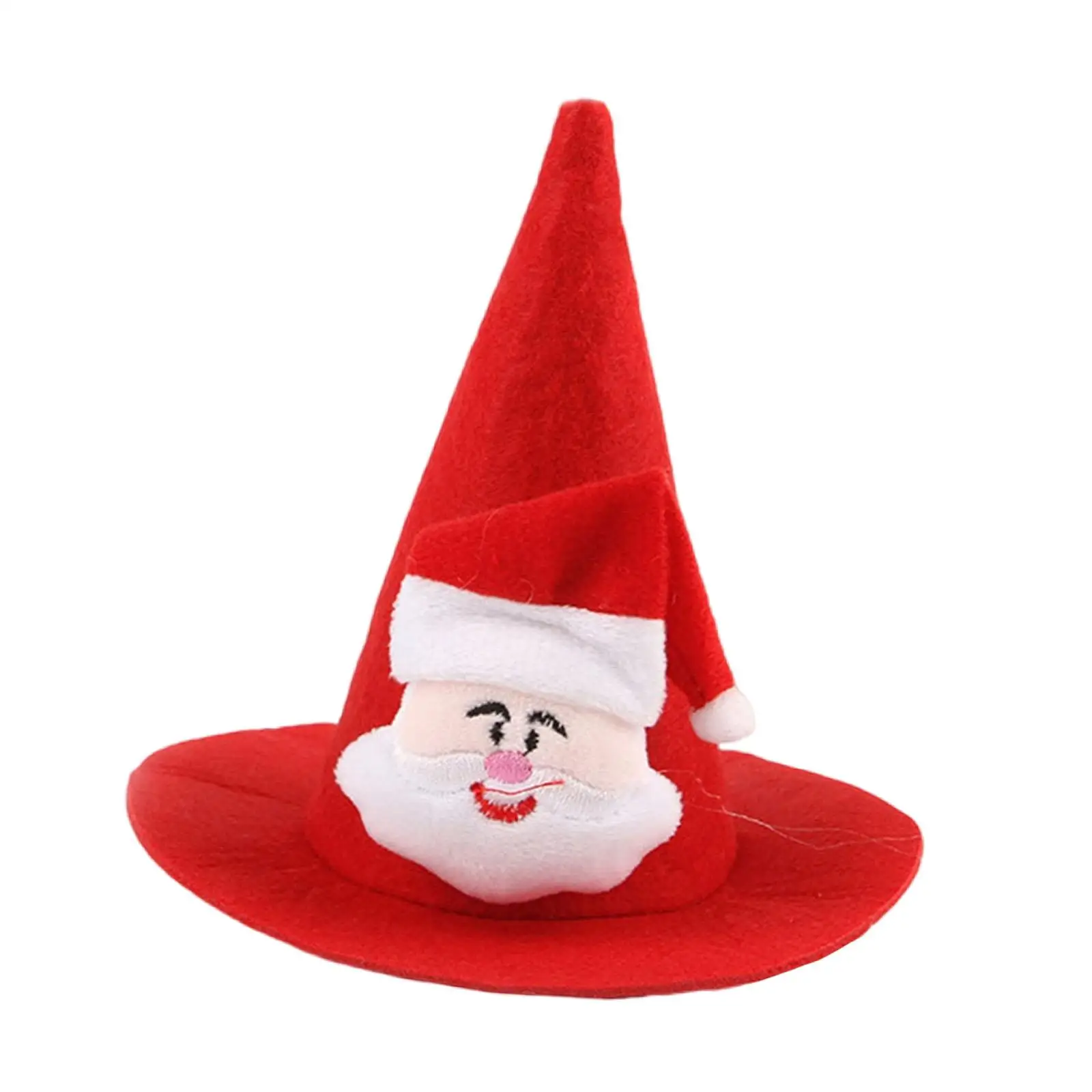 Pet Christmas Hat Cat Headwear Photo Props Cartoon for Small Dogs Cats Decorative Pointed Cap for Celebration Xmas Parties
