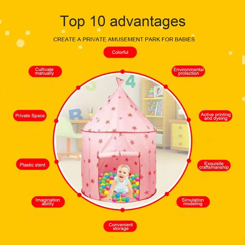 Tenda sensoriale per bambini Tenda da gioco sensoriale Modello stella sensoriale Divertimento di giocare Tenda sensoriale per bambini con 25 palline Colori ricchi per