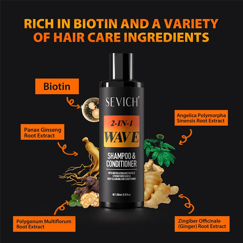 Sevich 200 ml Wave Shampoo Diep Schoon 360 Stijl Hoogglans Haar Pommade Sterke Hold Gelaagde Controle Golvende Crème voor Mannen Haarverzorging
