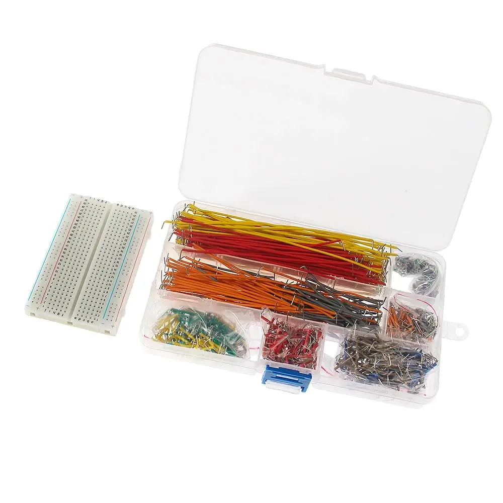 Solderless Breadboards 400/830 Tie Points + 840pcs Connecting Line Cables for Arduino Prototyping Circuit DIY Electronic Project